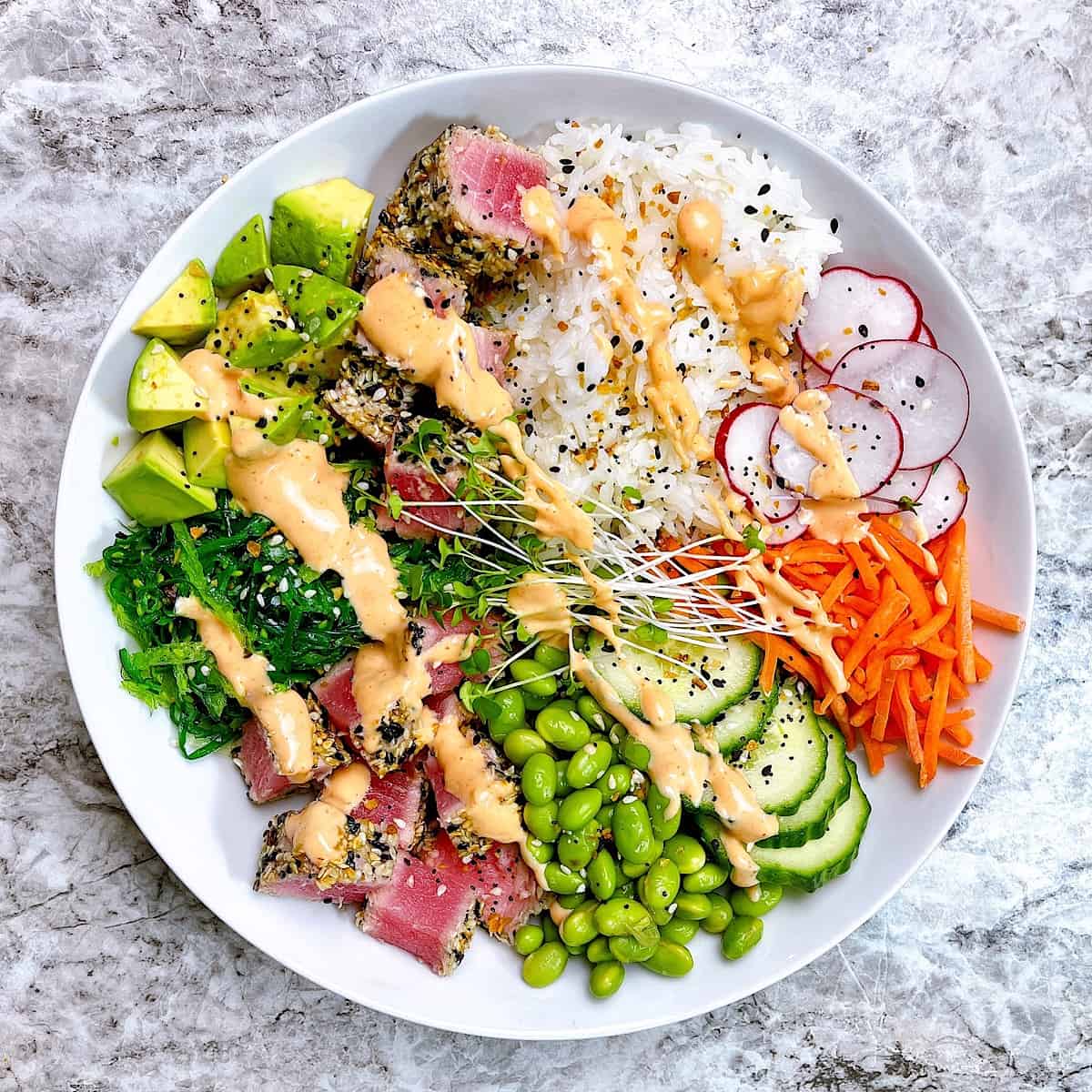 SESAME SEARED AHI TUNA BOWL