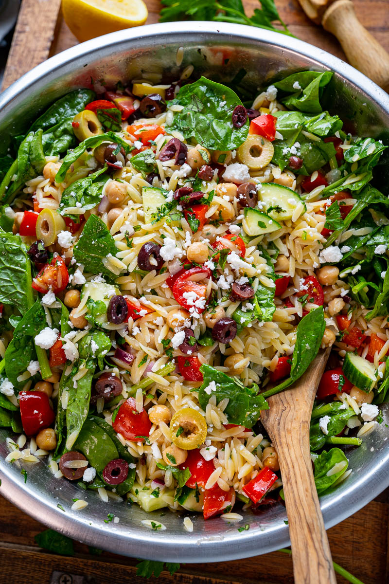 TOASTED ORZO & WILD ARUGULA PASTA SALAD