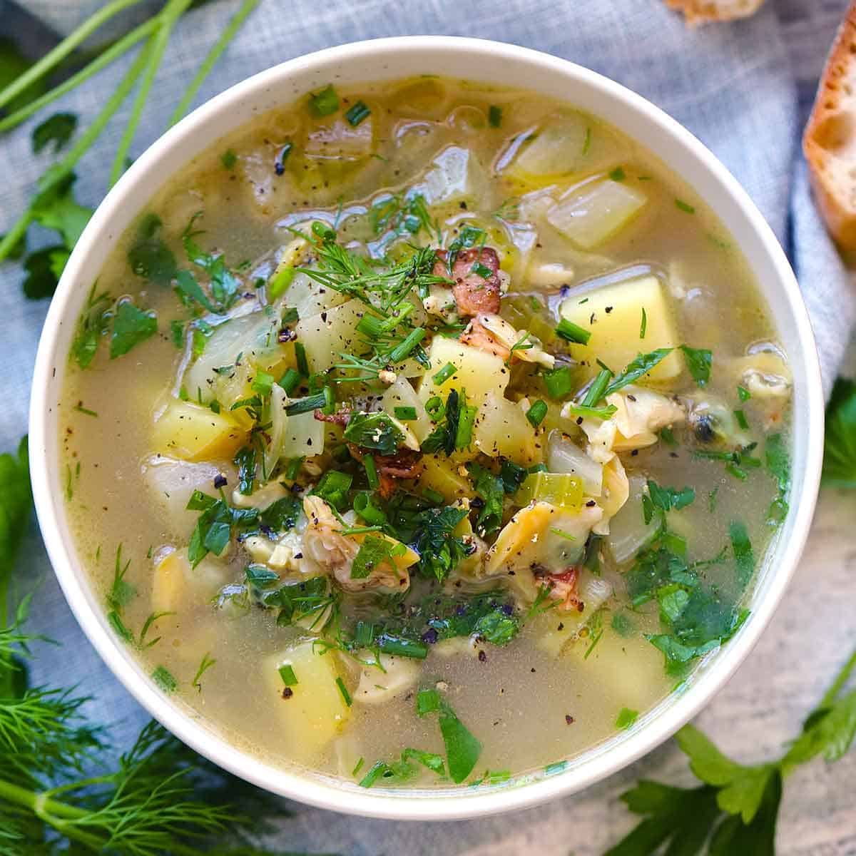 RHODE ISLAND CLAM CHOWDER